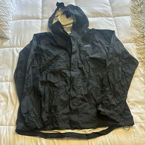 Black Patagonia Torrentshell rain jacket
